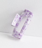 New Look Lilac Resin Rectangle Bulldog Claw Clip